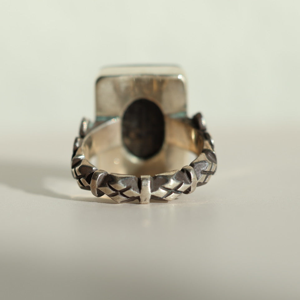 Satr Al-Qawl Hadeed Cheeni Sterling Silver Ring