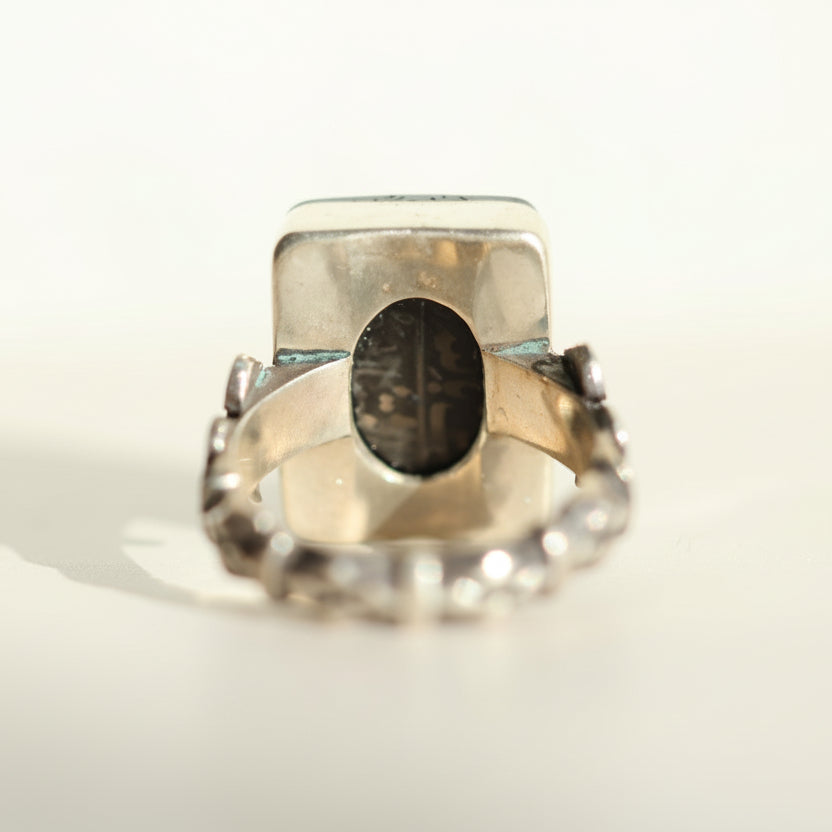 Satr Al-Qawl Hadeed Cheeni Sterling Silver Ring