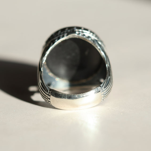 Mithaq Al-Sulayman Hadeed Cheeni Sterling Silver Ring