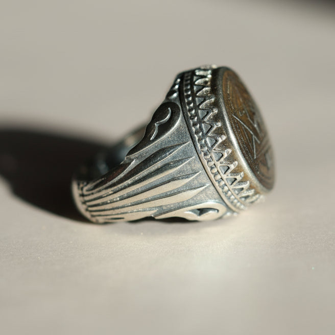 Mithaq Al-Sulayman Hadeed Cheeni Sterling Silver Ring