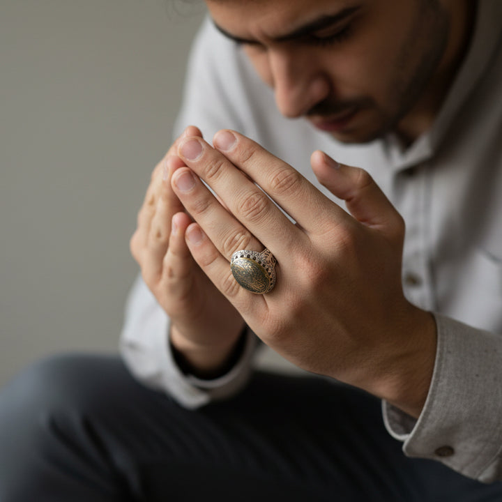 Mazhar Al-Nusra Hadeed Cheeni Sterling Silver Ring