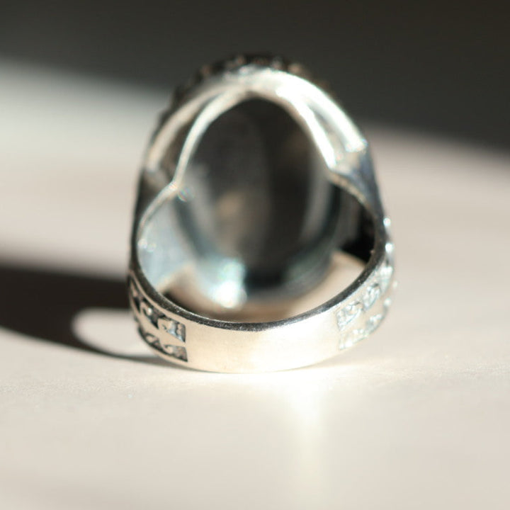 Mazhar Al-Nusra Hadeed Cheeni Sterling Silver Ring