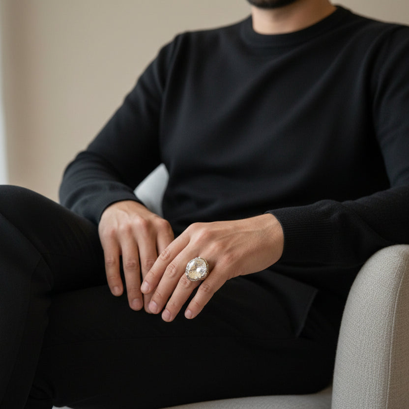 Maqam Al-Haybah Dur Najaf Sterling Silver Ring