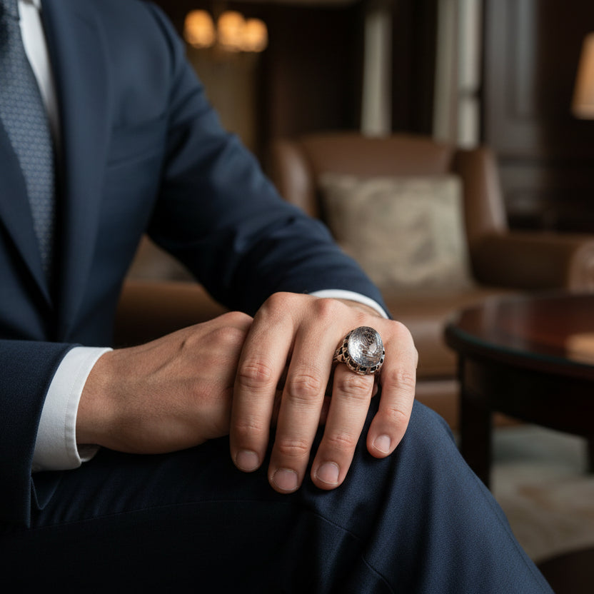 Bayan Al Dur Najaf Sterling Silver Ring