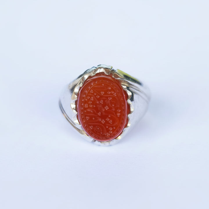 Dar Al Istianah Yemeni Aqeeq Sterling Silver Ring