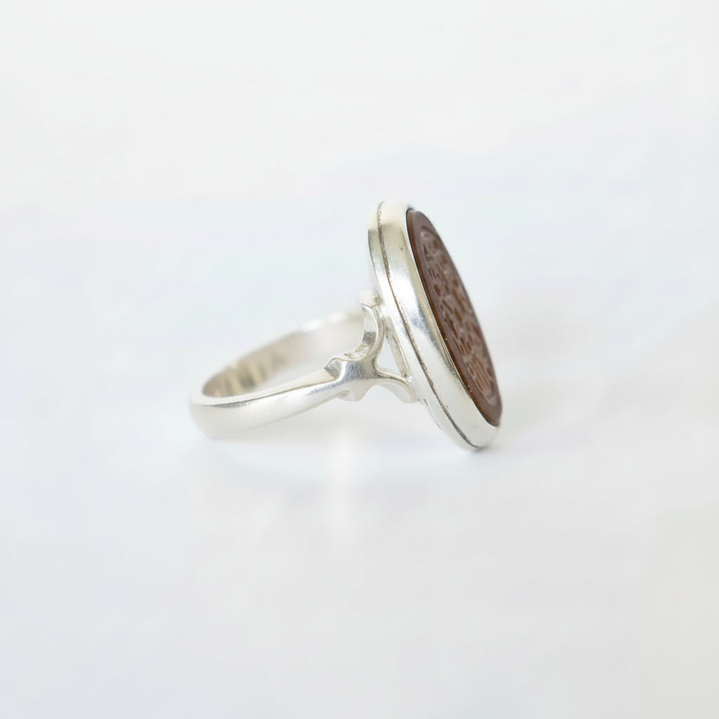 Dalil Al-Yaqeen Yemeni Aqeeq Sterling Silver Ring