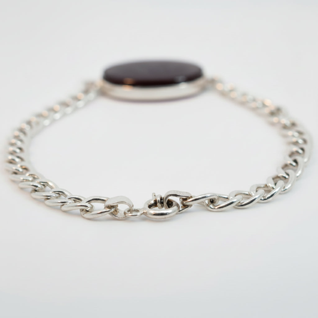 Nidaa Al Zahraa Khorasan Aqeeq Sterling Silver Bracelet