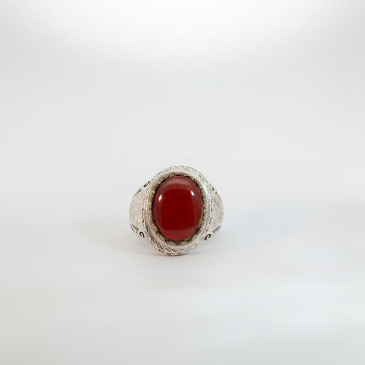 Warith Yemeni Aqeeq Sterling Silver Ring