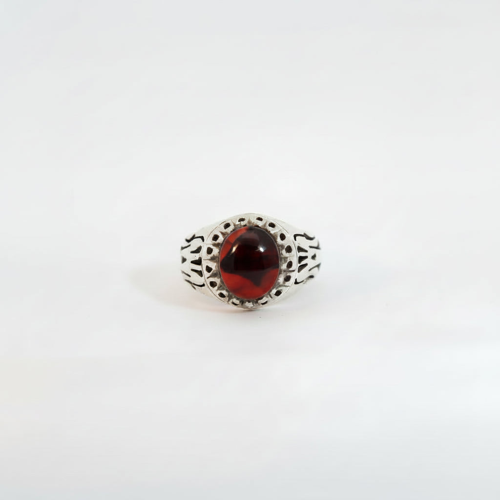 Khayzar Yemeni Aqeeq Sterling Silver Ring