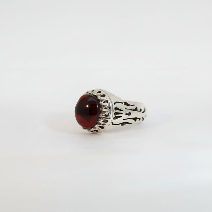 Khayzar Yemeni Aqeeq Sterling Silver Ring