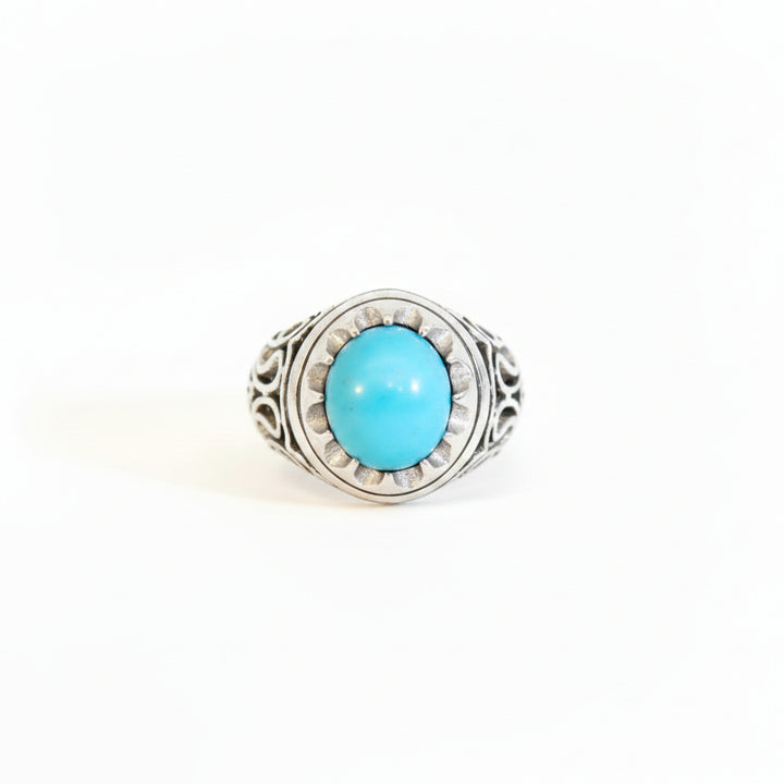 Thurayya Nayshabur Turquoise Sterling Silver Ring