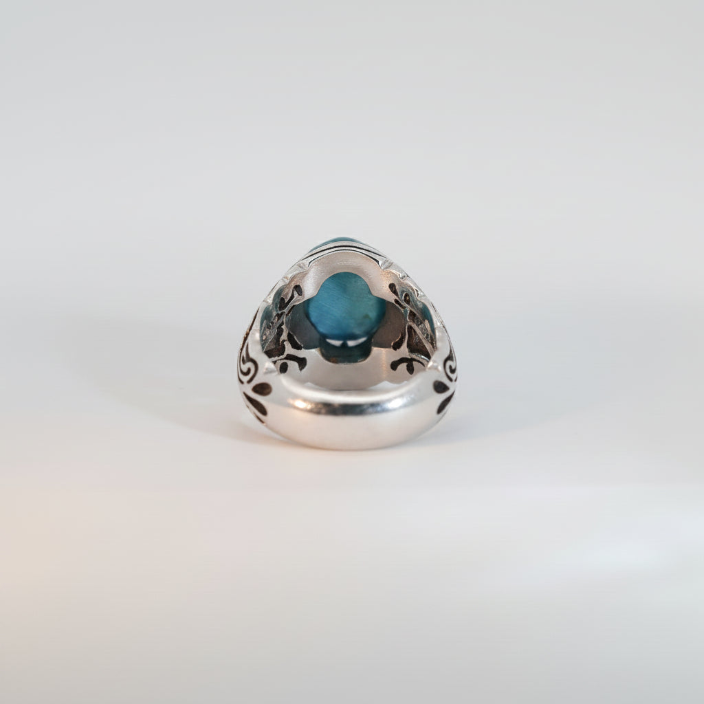 Thurayya Nayshabur Turquoise Sterling Silver Ring