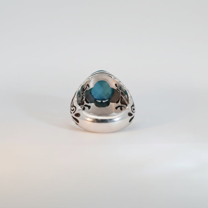 Thurayya Nayshabur Turquoise Sterling Silver Ring