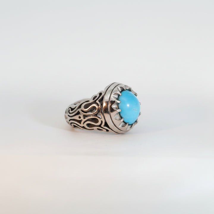 Thurayya Nayshabur Turquoise Sterling Silver Ring