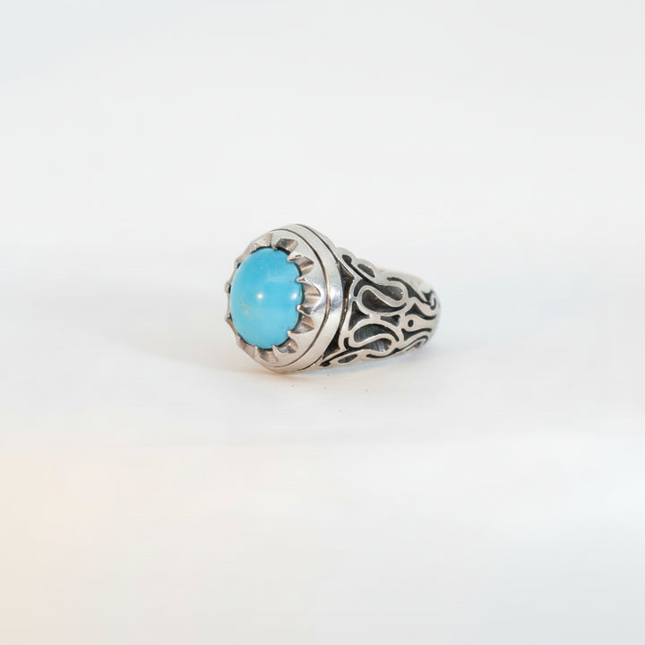 Thurayya Nayshabur Turquoise Sterling Silver Ring