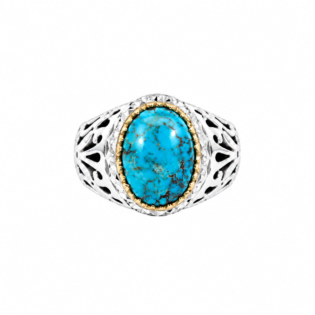 Shamseh Neyshabur Turquoise Sterling Silver Ring