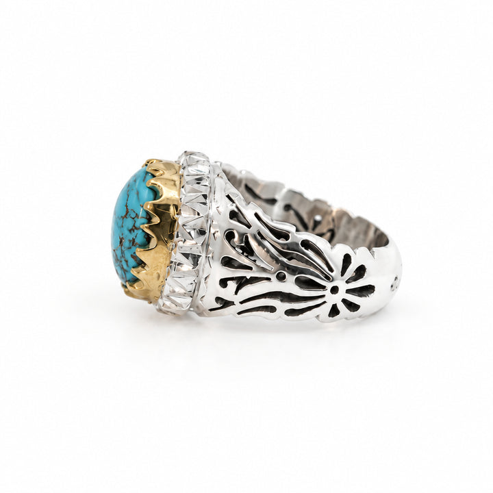 Shamseh Neyshabur Turquoise Sterling Silver Ring