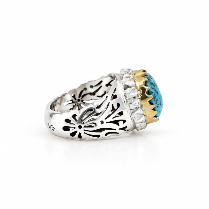 Shamseh Neyshabur Turquoise Sterling Silver Ring