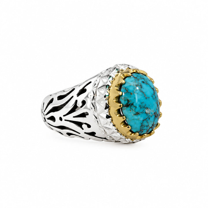 Shamseh Neyshabur Turquoise Sterling Silver Ring