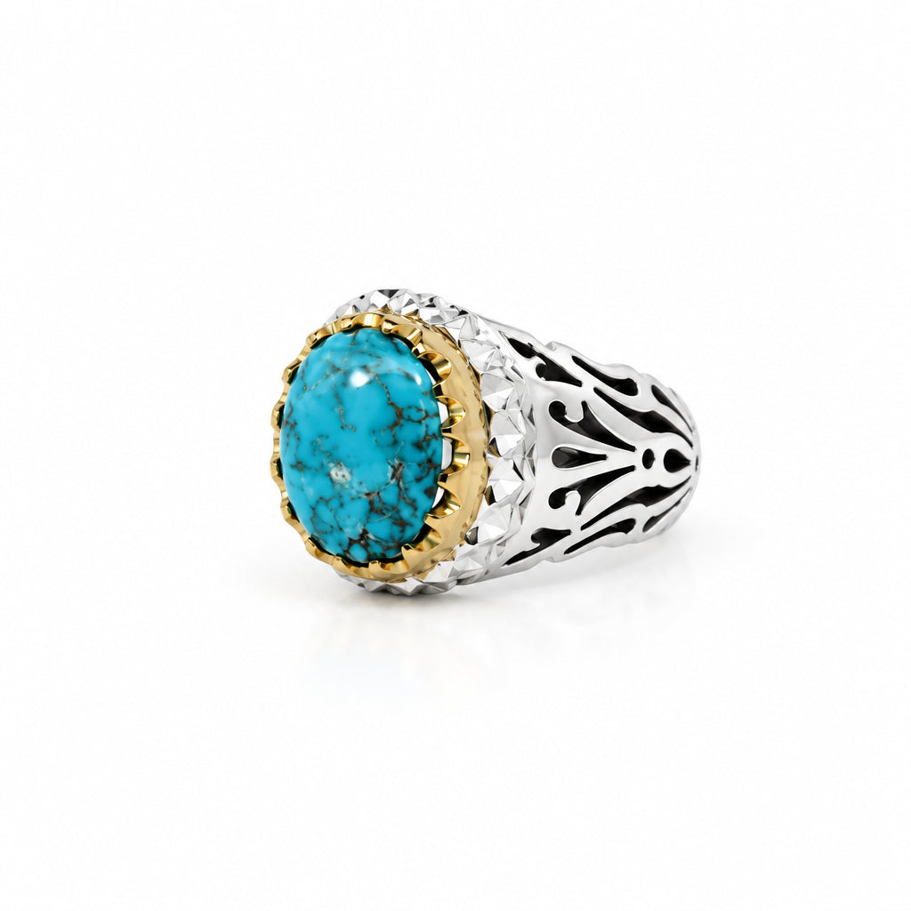 Shamseh Neyshabur Turquoise Sterling Silver Ring