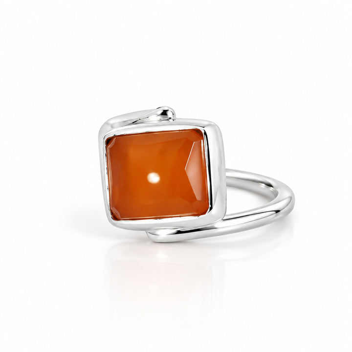 Madar Yemeni Aqeeq Sterling Silver Ring