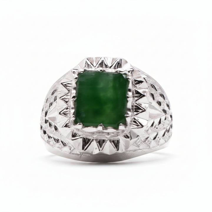 Qasr Al Zumurrud Emerald Sterling Silver Ring