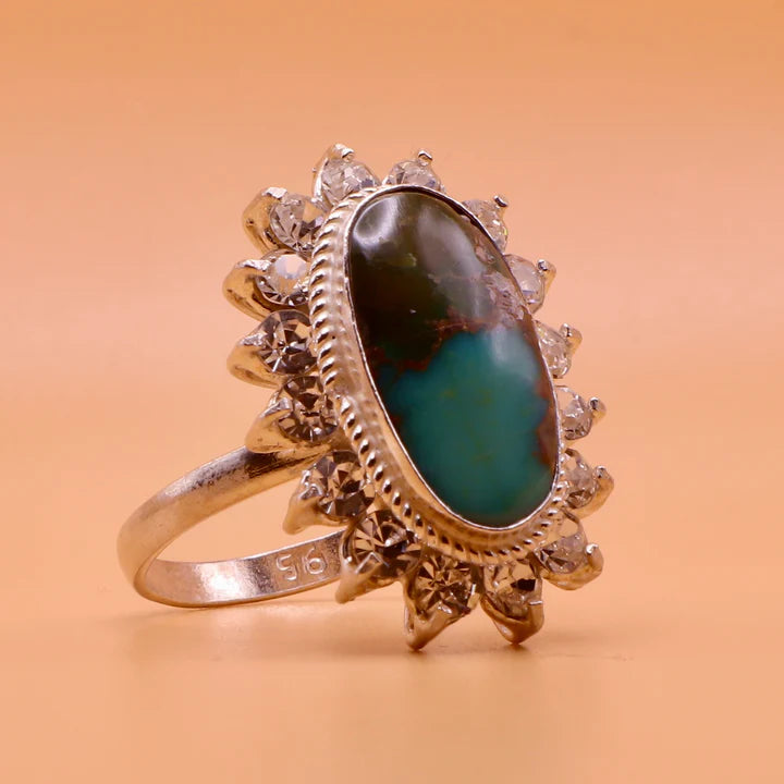 nishapuri feroza rings for women persian natural turquoise ring for ladies
