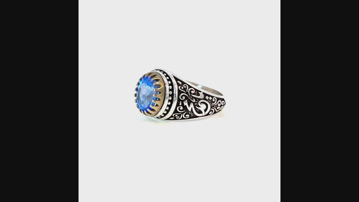 Persian Princess Topaz Sterling Silver Women Ring | US Size 9.5