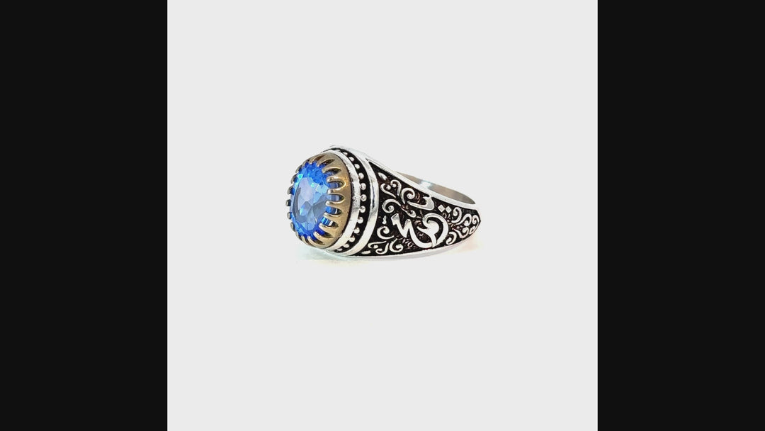 Persian Princess Topaz Sterling Silver Women Ring