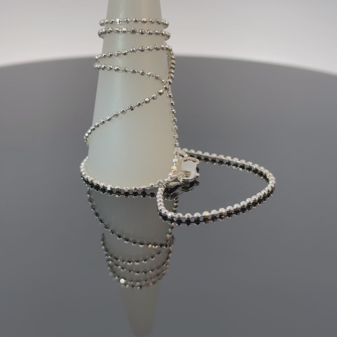 Diamond Cut Bead Chain | Sterling Silver 925