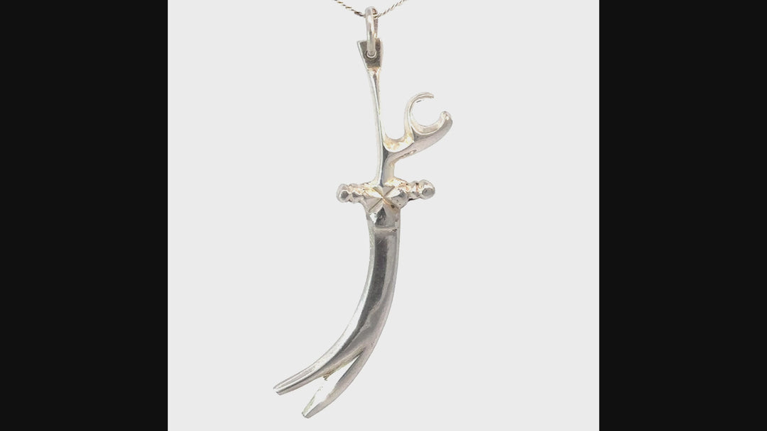 Zulfiqar Sterling Silver Pendant