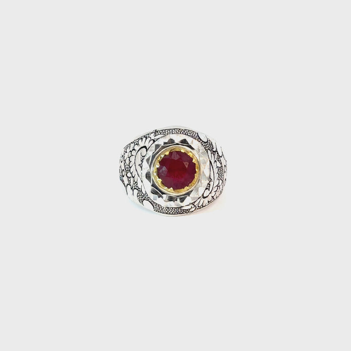 Ruby Majesty Sterling Silver Ring | US Size 10