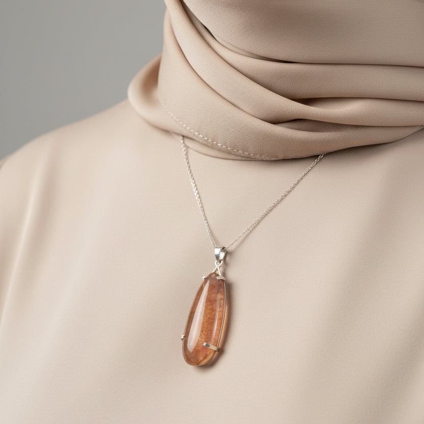 Sirr Al Noor Quartz Sterling Silver Pendant