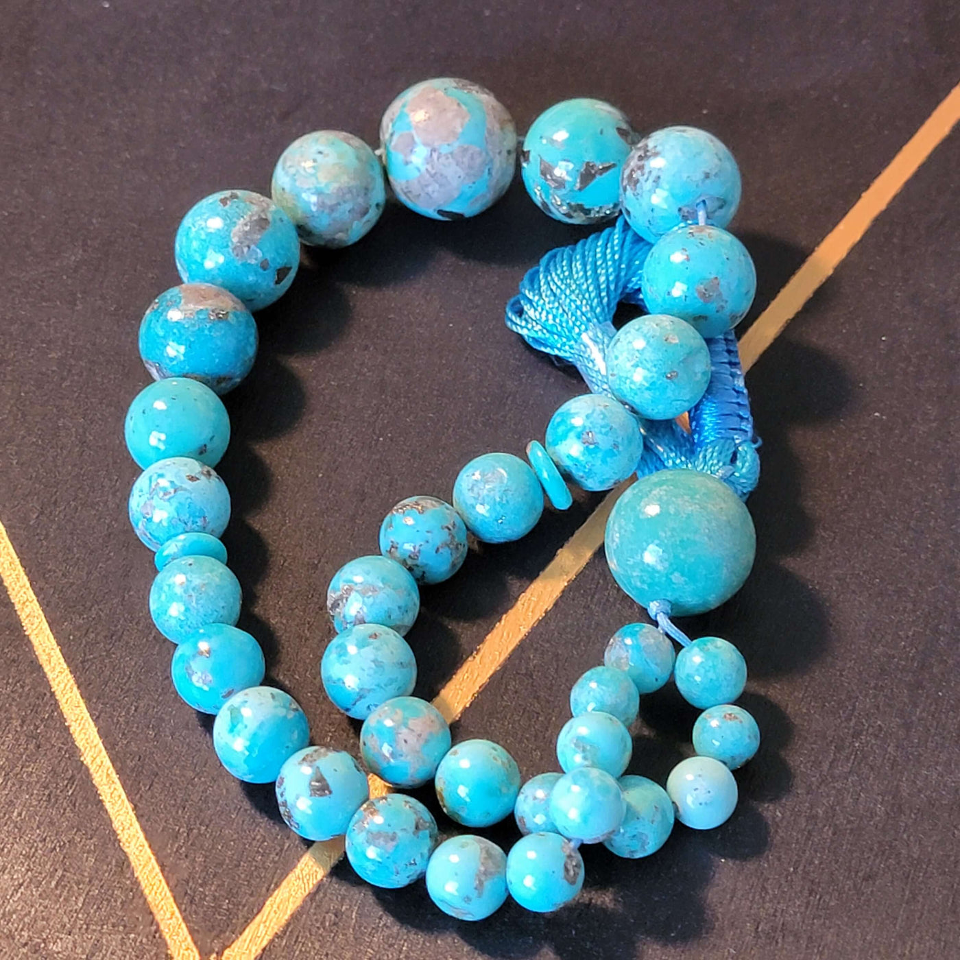 33 Beads Tasbih | Natural Persian Turquoise Beads Rosary | Feroza Stone Tasbih | Irani Turquoise Misbaha | AlAliGems Islamic Beads - Al Ali Gems