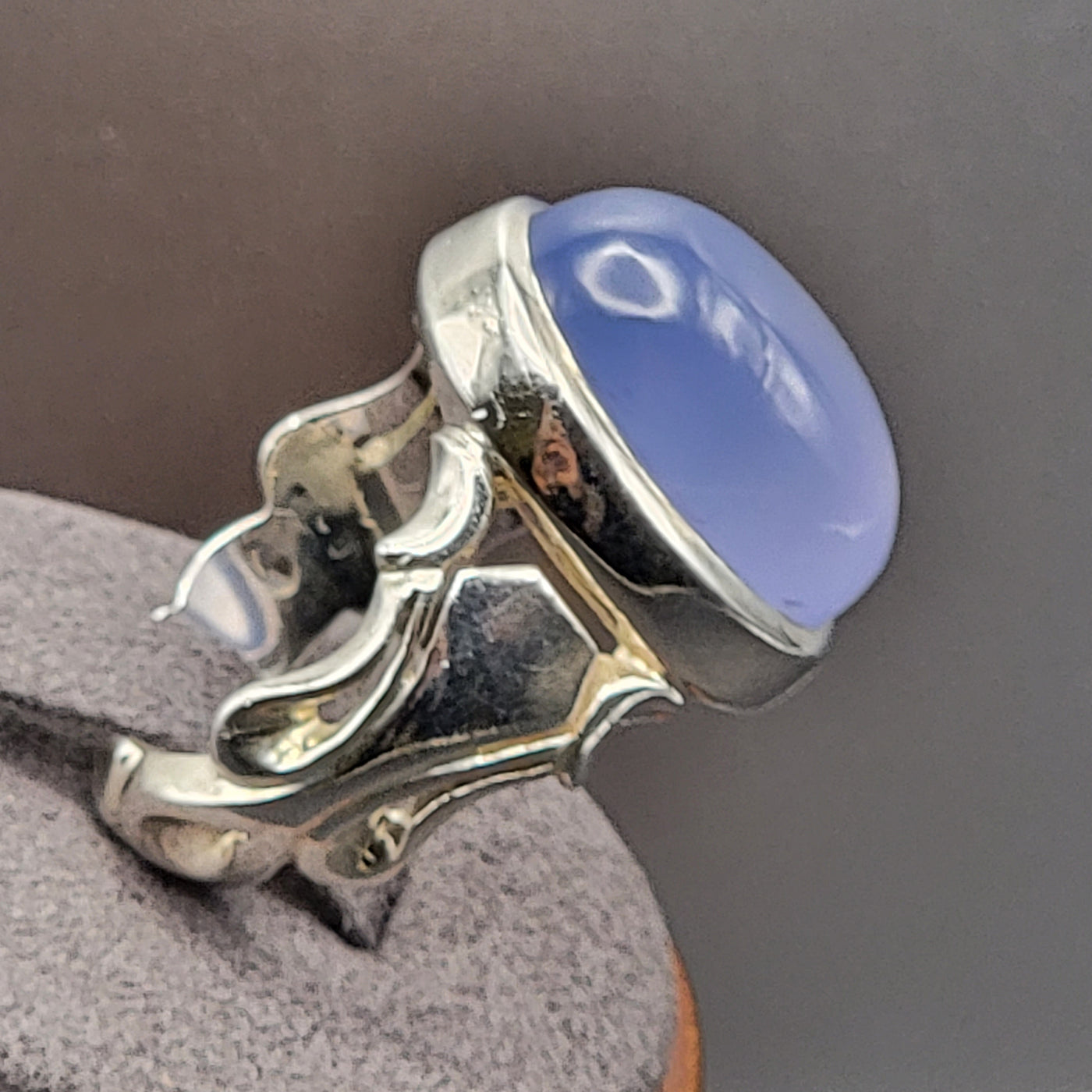 YEMENI BLUE AQEEQ STERLING SILVER RING FOR MEN | US RING SIZE 10.5 - AlAliGems