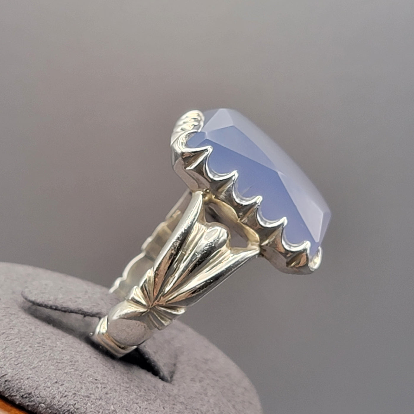 YEMENI BLUE AQEEQ STERLING SILVER RING FOR MEN | US RING SIZE 11 - AlAliGems
