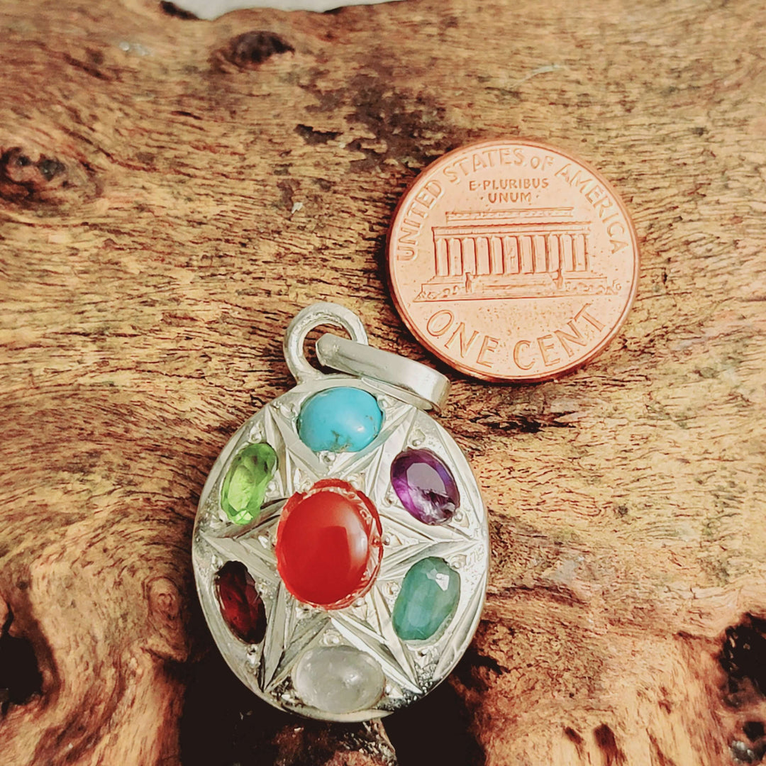 Multi Stone Yemeni Aqeeq Pendant - Al Ali Gems