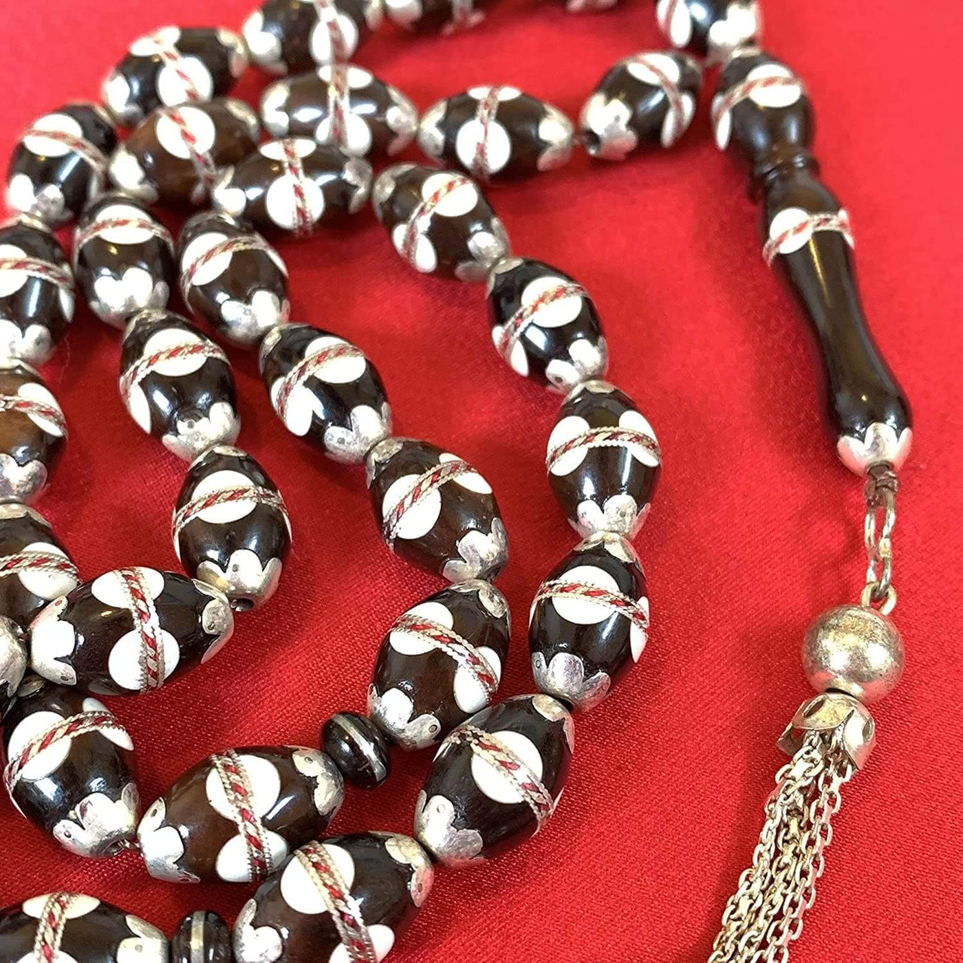33 Beads Handmade Silver Egyption Tasbih | Muslim prayer beads Kuka tasbeeh islamic prayer beads, Misbaha | AlAliGems - Al Ali Gems