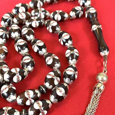 33 Beads Handmade Silver Egyption Tasbih | Muslim prayer beads Kuka tasbeeh islamic prayer beads, Misbaha | AlAliGems - Al Ali Gems