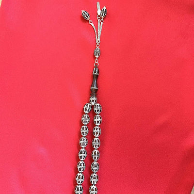 33 Beads Handmade Silver Egyption Tasbih | Muslim prayer beads Kuka tasbeeh islamic prayer beads, Misbaha | AlAliGems - Al Ali Gems