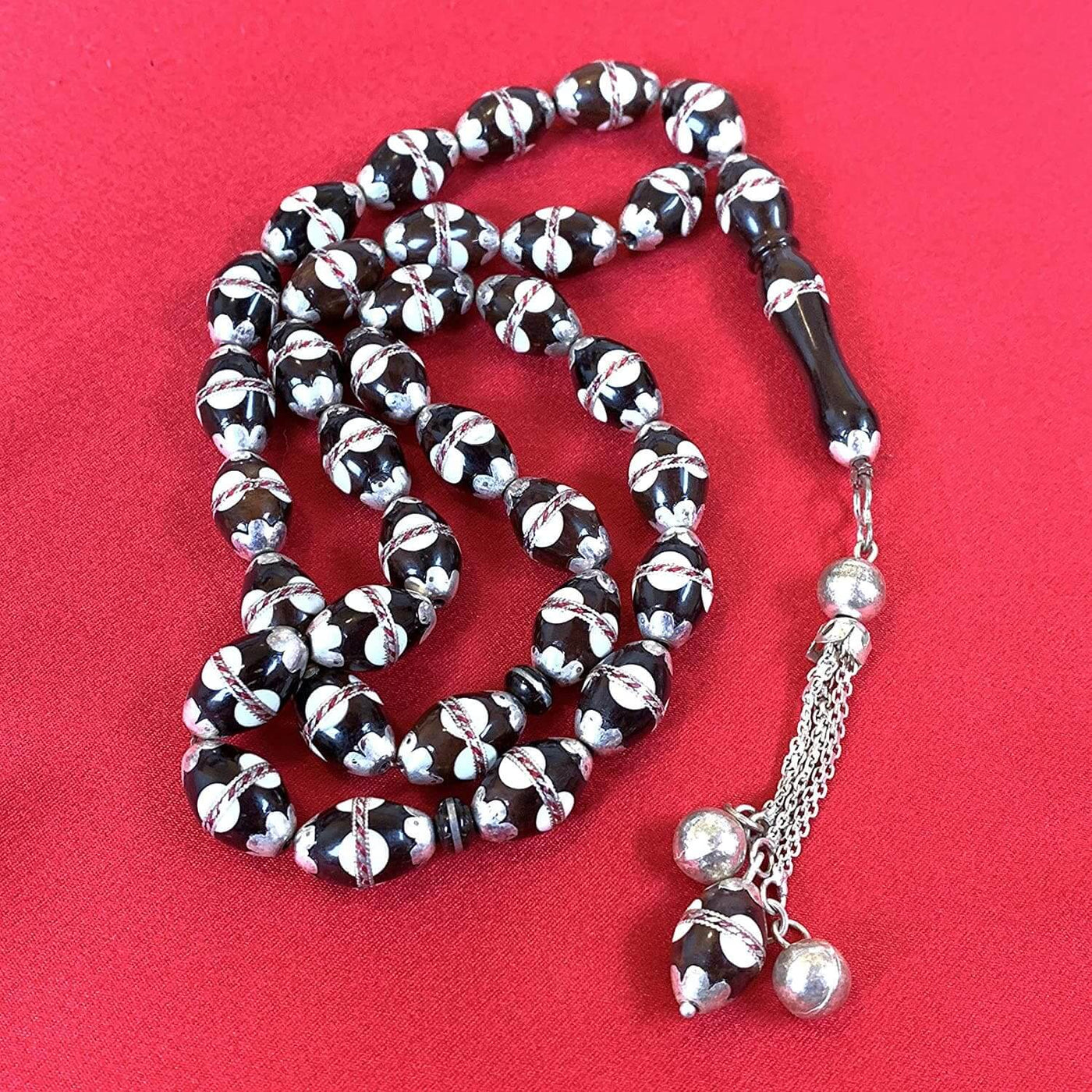 33 Beads Handmade Silver Egyption Tasbih | Muslim prayer beads Kuka tasbeeh islamic prayer beads, Misbaha | AlAliGems - Al Ali Gems