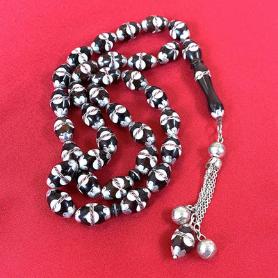 33 Beads Handmade Silver Egyption Tasbih | Muslim prayer beads Kuka tasbeeh islamic prayer beads, Misbaha | AlAliGems - Al Ali Gems
