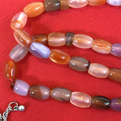 33 Beads of Yemen Islamic Tasbih Aqeeq Aqiq (Agate) Stones Prayer Bead, Yemeni Muslim Tesbih Taspih, 13 x 7 mm | Yemeni Aqeeq Stone - Al Ali Gems