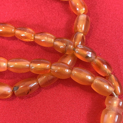 33 Beads of Yemen Islamic Tasbih Aqeeq Aqiq (Agate) Stones Prayer Bead, Yemeni Muslim Tesbih Taspih, 13 x 7 mm | Yemeni Aqeeq Stone - Al Ali Gems