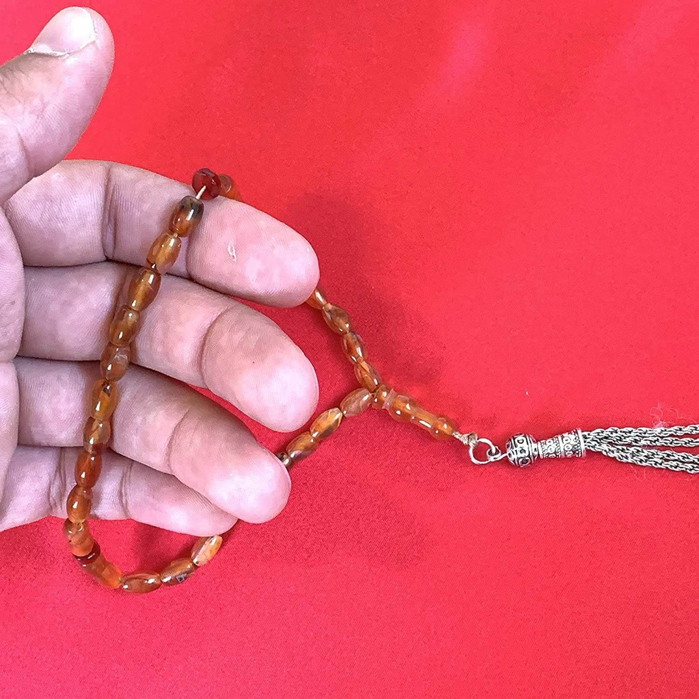 33 Beads Yemeni Aqeeq Tasbih - Al Ali Gems