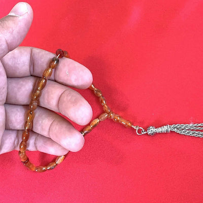 33 Beads Yemeni Aqeeq Tasbih - Al Ali Gems