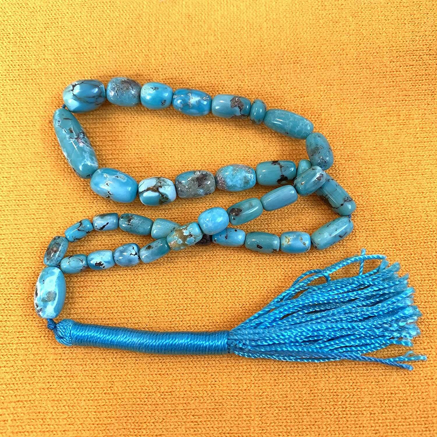 33 Beads Tasbih | Natural Persian Turquoise Beads Rosary | Feroza Stone Tasbih | Irani Turquoise Misbaha | AlAliGems Islamic Beads | Nyshapuri Feroza Stone - Al Ali Gems