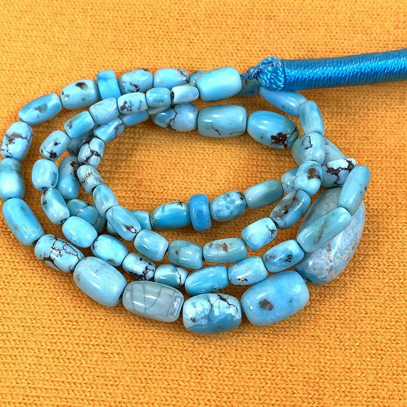 63 Beads Tasbih | Natural Persian Turquoise Beads Rosary | Feroza Stone Tasbih | Irani Turquoise Misbaha | AlAliGems Islamic Beads | Nyshapuri Feroza Stone - Al Ali Gems