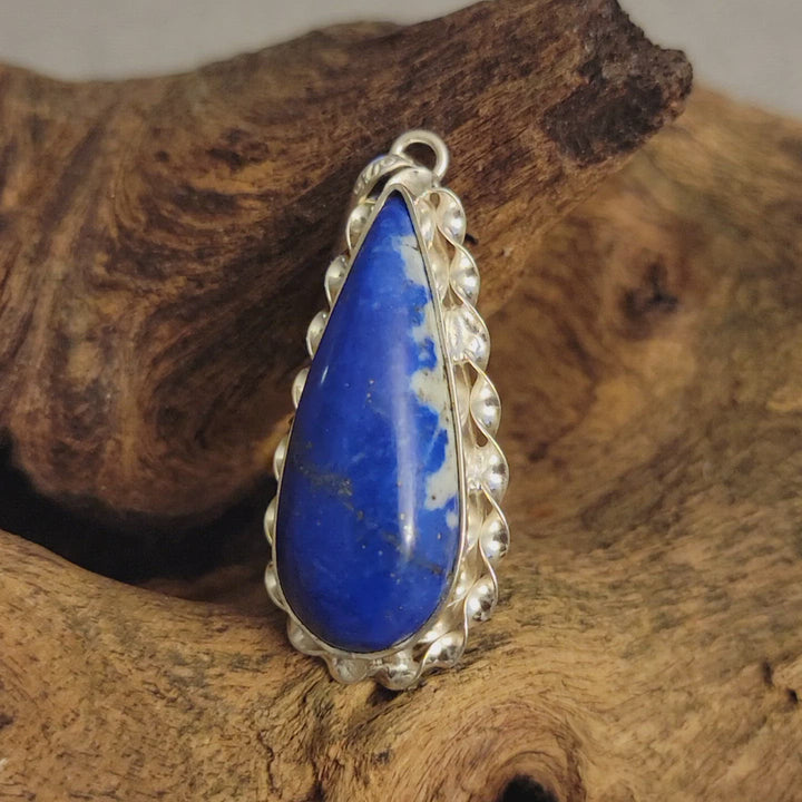 Lapis Lazuli Teardrop Stone Pendant