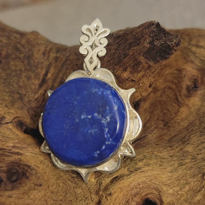 Lapis Lazuli Round Stone Pendant